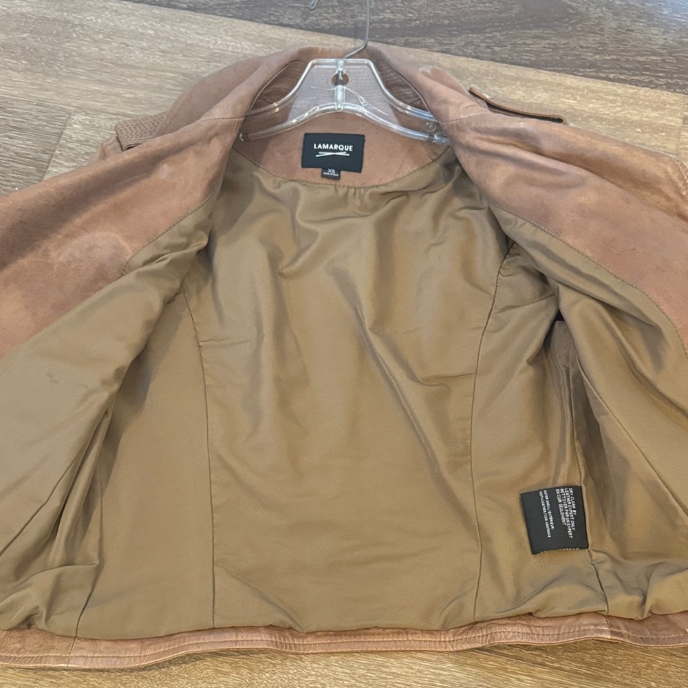 Lamarque Women's Leather Biker Jacket - Picture 12 of 15